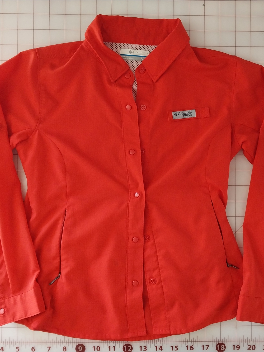 Columbia PFG Kids' Bright Red Button-Down Shirt